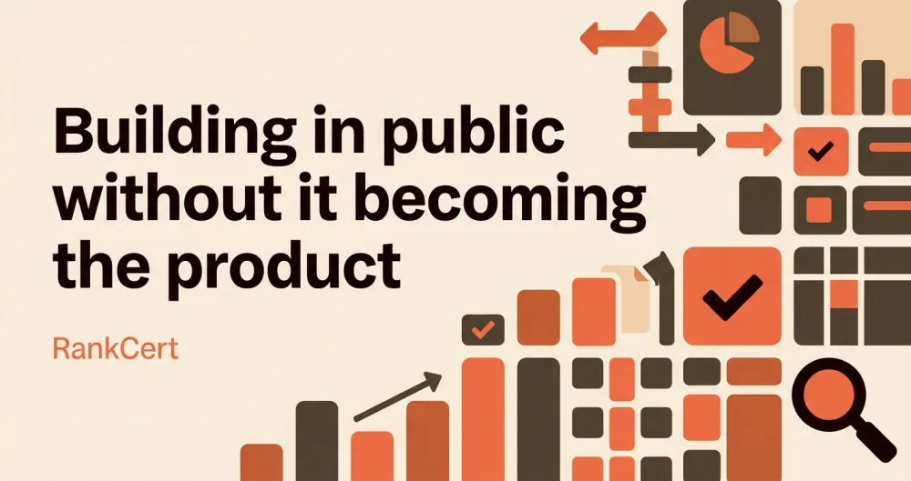 Building in public without it becoming the product