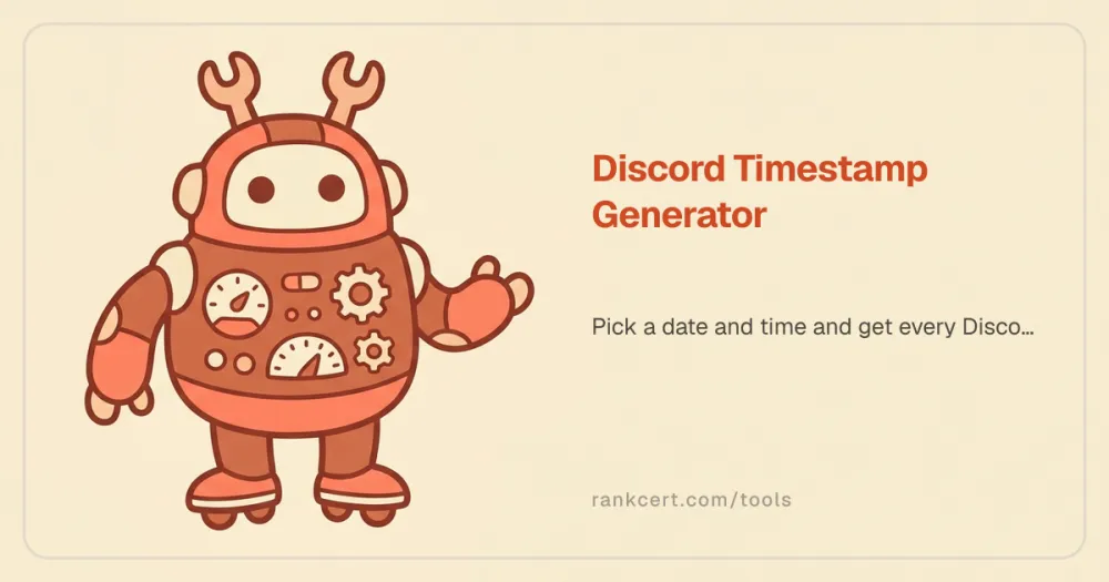 Discord Timestamp Generator